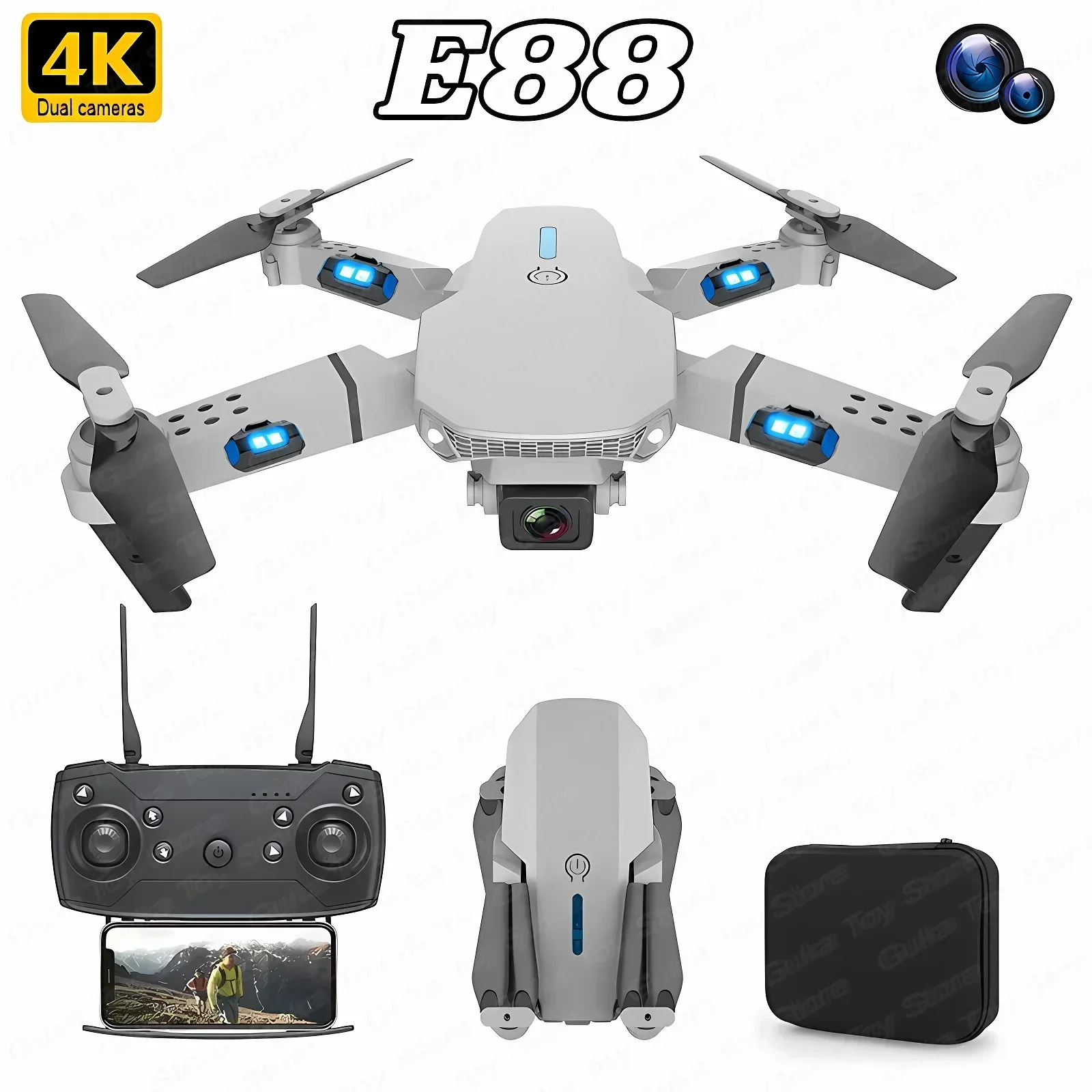 Drone E88 Rc Quadcopter - E88 Pro WIFI FPV Drone Geniş