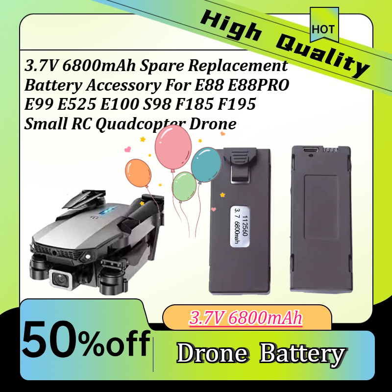 3.7 V 6800 mAh Yedek Yedek Pil - Drone E88 Rc Quadcopter incelemesi ve fiyatı