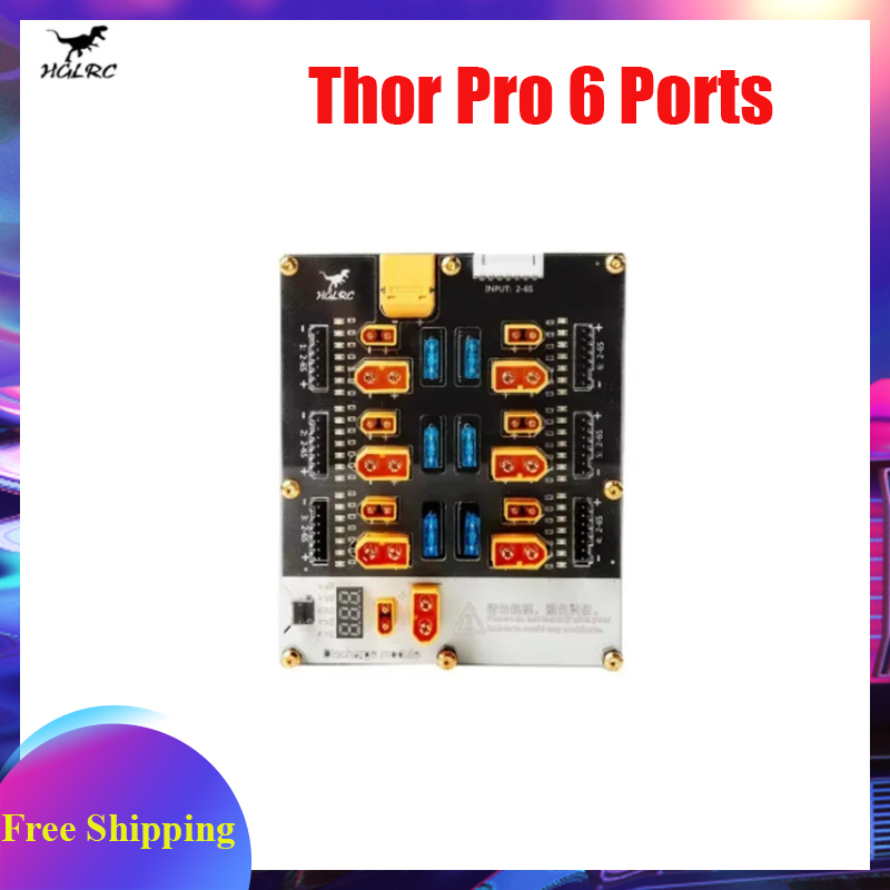 HGLRC Thor Pro 6 Portlu Pil Şa - Lipo Parallel Charging Board incelemesi ve fiyatı