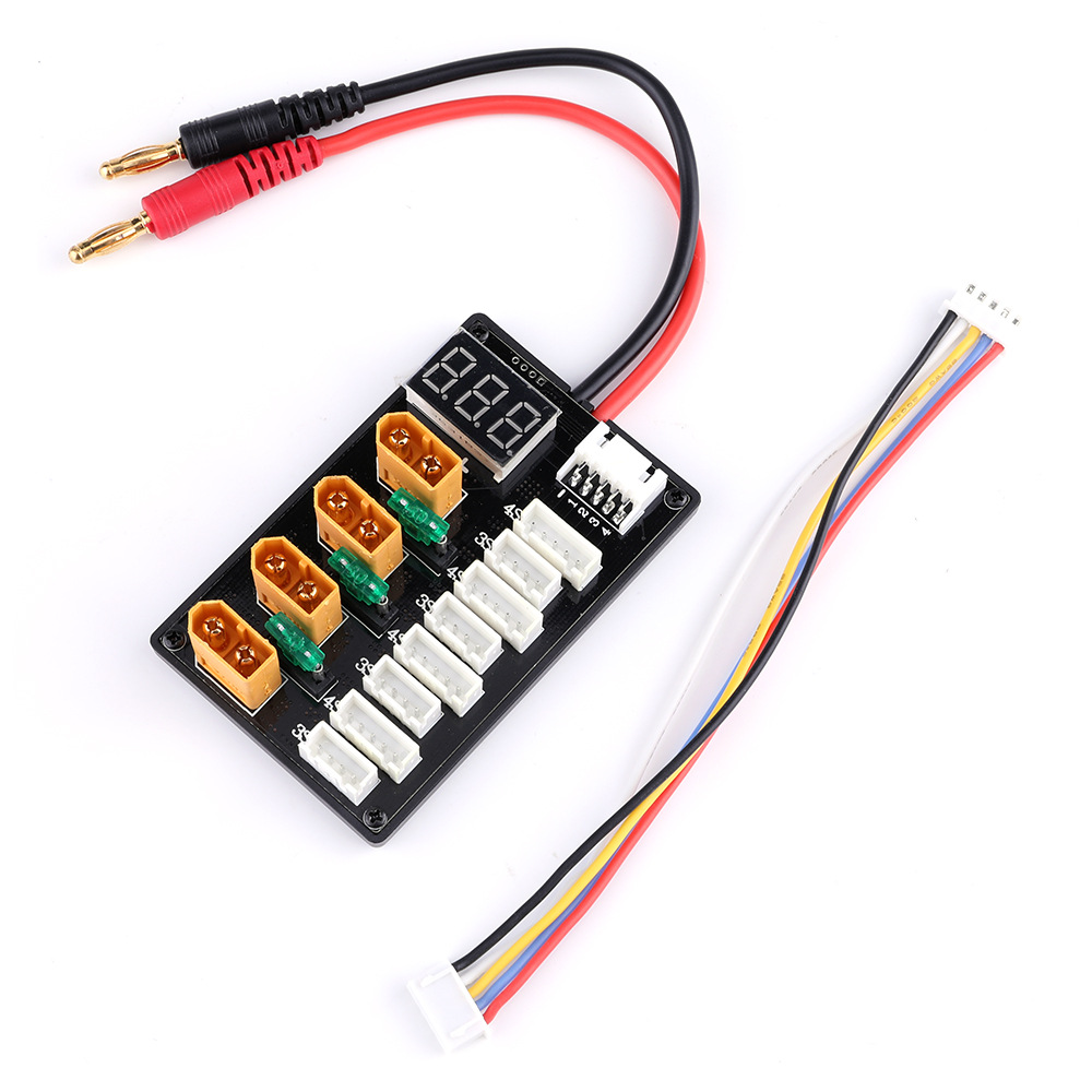 XT60 fiş 3S 4S Lipo pil parale - Lipo Parallel Charging Board incelemesi ve fiyatı