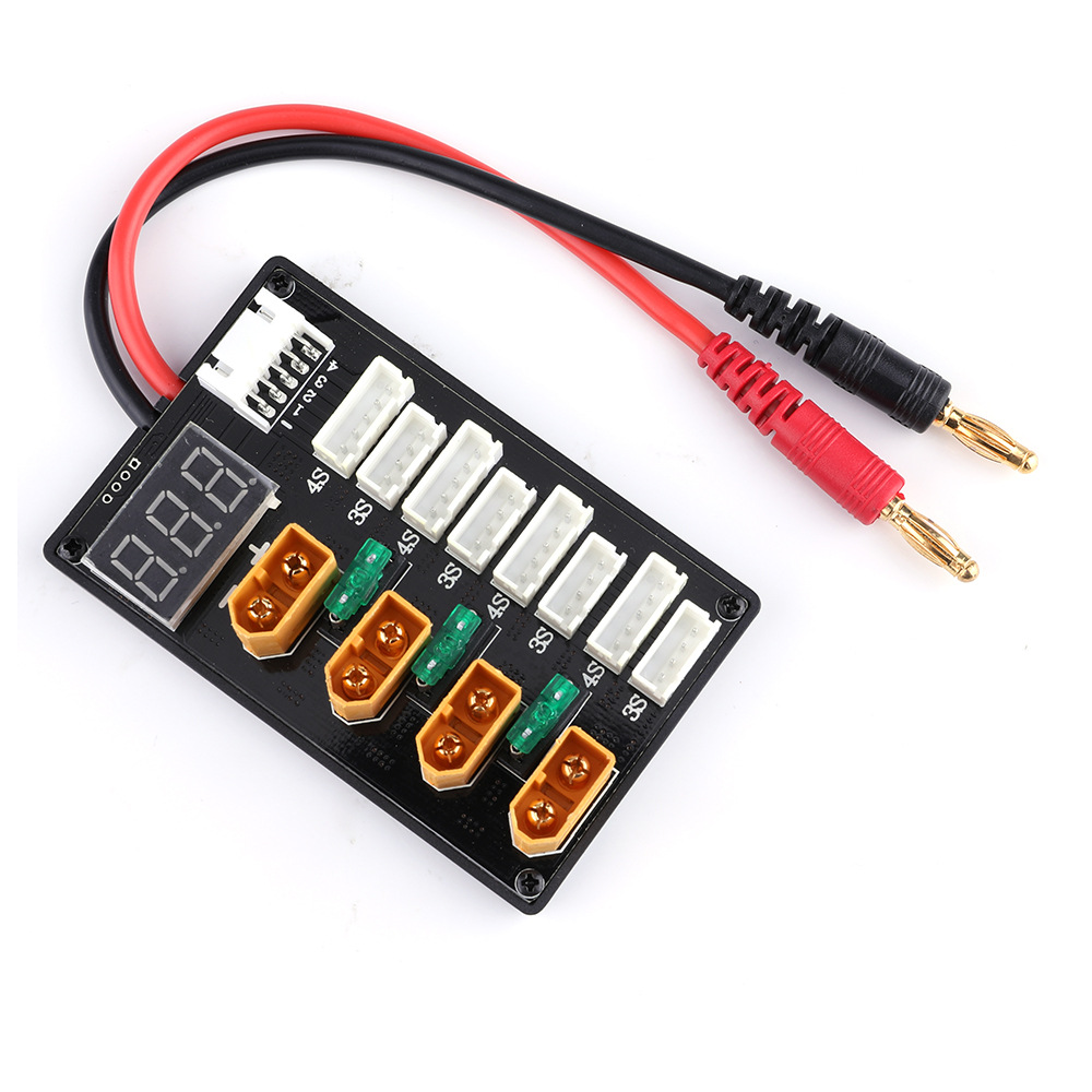 XT60 fiş 3S 4S Lipo pil parale - Lipo Parallel Charging Board incelemesi ve fiyatı